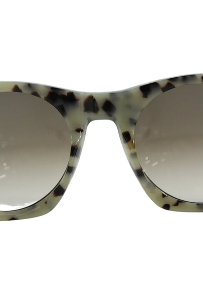 Kate Young For Tura Womens Black Plastic Thick Rim Round Sunglasses