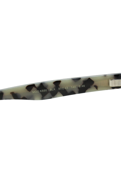 Kate Young For Tura Womens Black Plastic Thick Rim Round Sunglasses