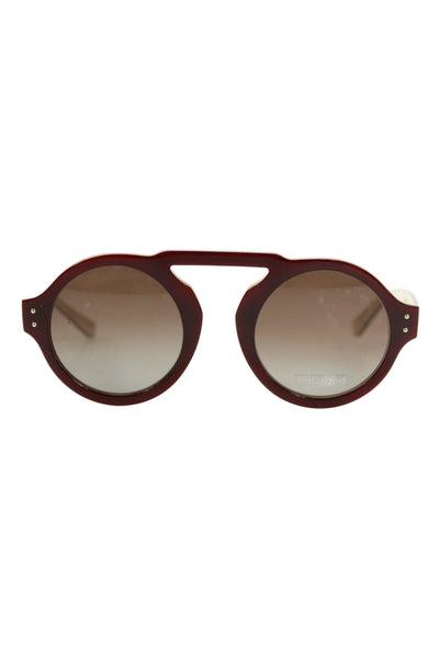 KY for Tura Womens Oval Frame Brown Lens Polarized Sunglasses Red