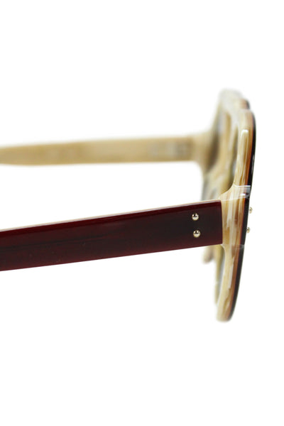 KY for Tura Womens Oval Frame Brown Lens Polarized Sunglasses Red