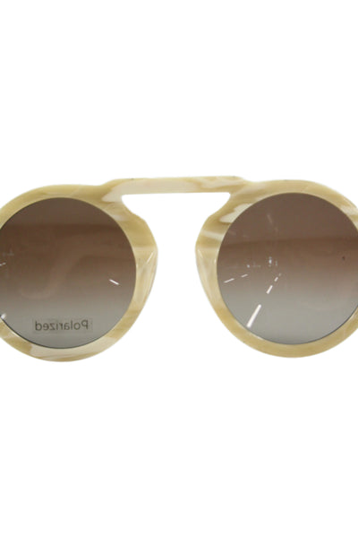KY for Tura Womens Oval Frame Brown Lens Polarized Sunglasses Red