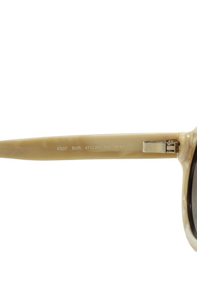 KY for Tura Womens Oval Frame Brown Lens Polarized Sunglasses Red