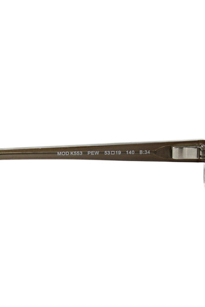 KY for Tura Womens Square Frame Silver Tone Sunglasses Brown