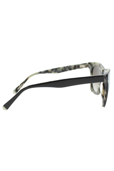 KY for Tura Womens Silver Tone Grey Oval Lens Sunglasses Black