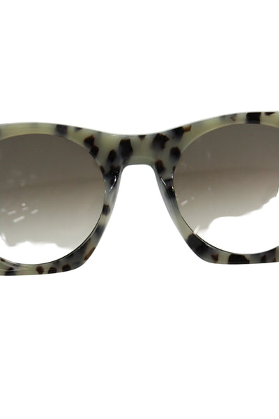 KY for Tura Womens Silver Tone Grey Oval Lens Sunglasses Black