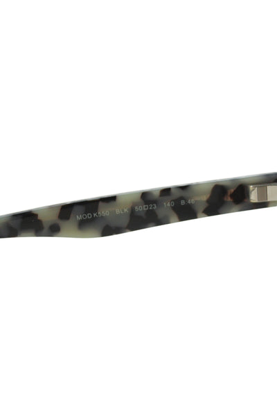 KY for Tura Womens Silver Tone Grey Oval Lens Sunglasses Black