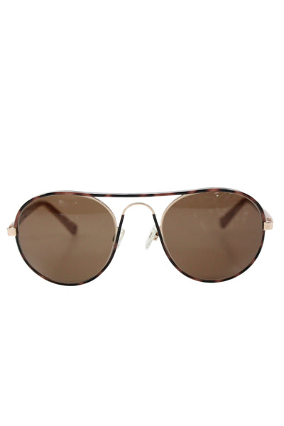 4622477 KY for Tura Womens Gold Tone Oval Lens Sunglasses Brown Pink