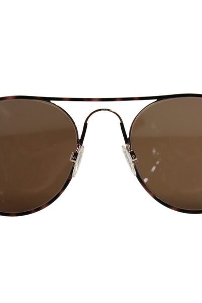 4622477 KY for Tura Womens Gold Tone Oval Lens Sunglasses Brown Pink