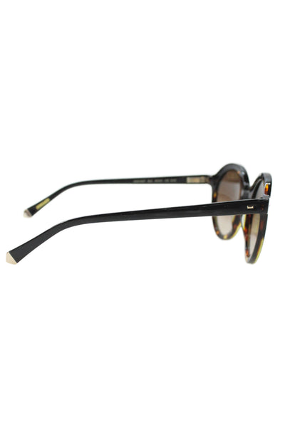 KY for Tura Womens Tortoise Shell Frame Bottom Oval Lens Sunglasses Black Brown