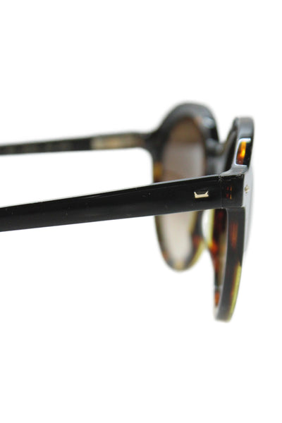 KY for Tura Womens Tortoise Shell Frame Bottom Oval Lens Sunglasses Black Brown