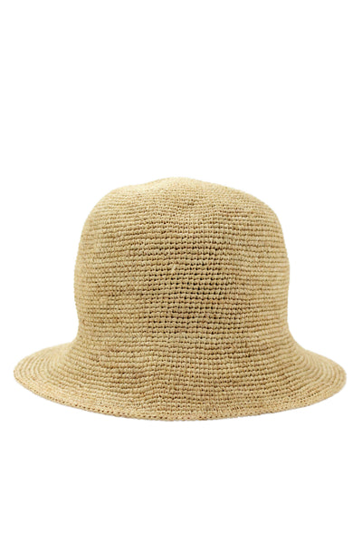 Me + Em Womens Raffia Bucket Hat Beige Size One Size