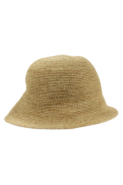 Me + Em Womens Raffia Bucket Hat Beige Size One Size