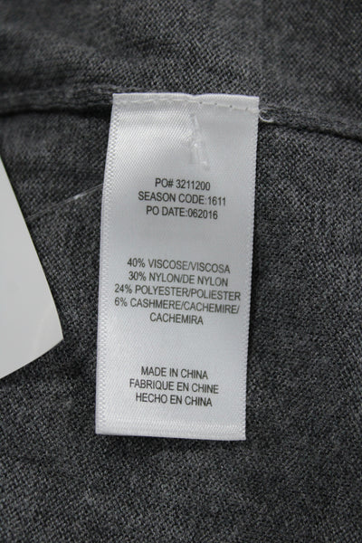Splendid Women Pullover Sweater Gray Round Neck Long Sleeve Casual Size M