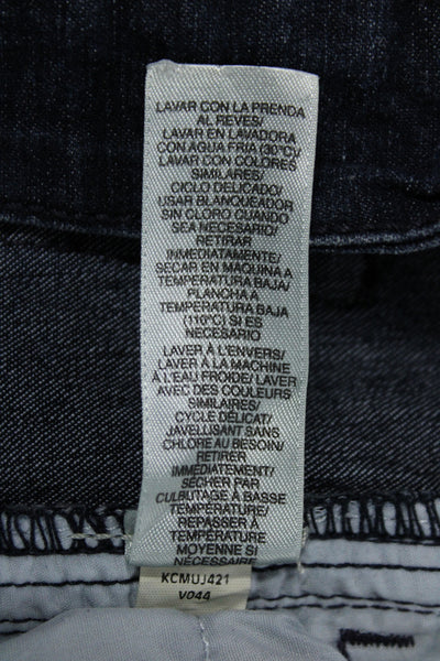 DKNY Jeans Womens Skinny Ankle Mid Rise Jeans Dark Blue Size 12