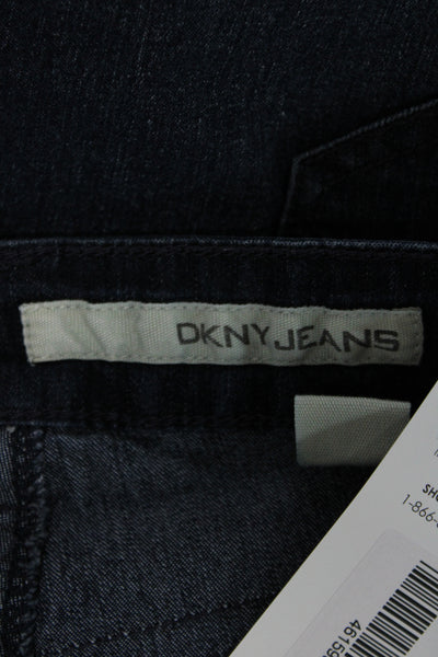 DKNY Jeans Womens Skinny Ankle Mid Rise Jeans Dark Blue Size 12