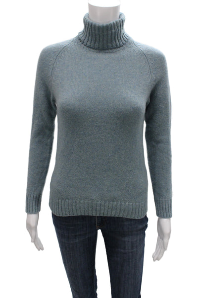 Base Unisex Pullover Sweaters Blue Turtleneck Long Sleeve Size 0