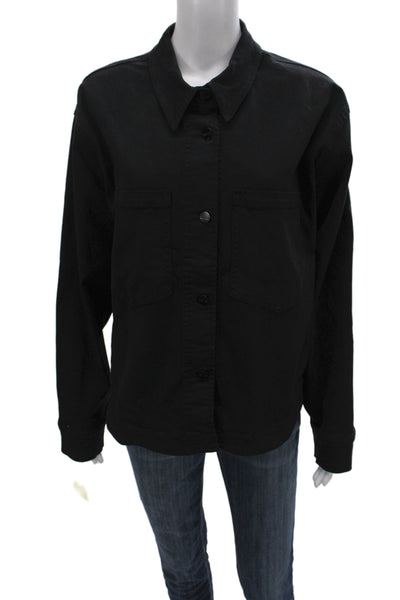 Renuar Unisex Black Collared Button Jacket Long Sleeve Classic Size 2XL