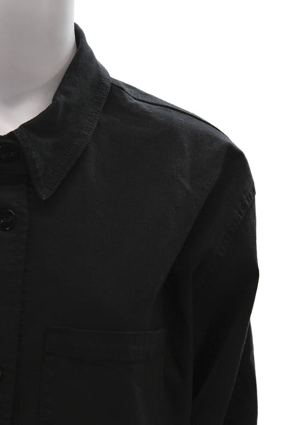 Renuar Unisex Black Collared Button Jacket Long Sleeve Classic Size 2XL