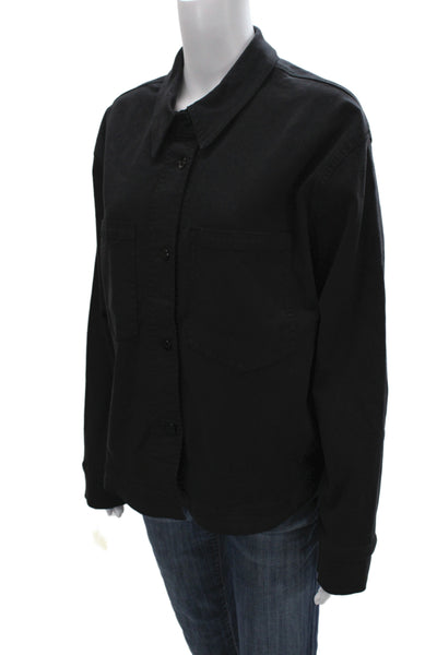 Renuar Unisex Black Collared Button Jacket Long Sleeve Classic Size 2XL