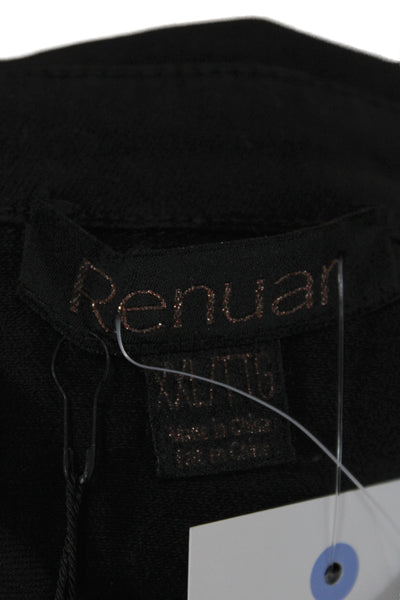 Renuar Unisex Black Collared Button Jacket Long Sleeve Classic Size 2XL