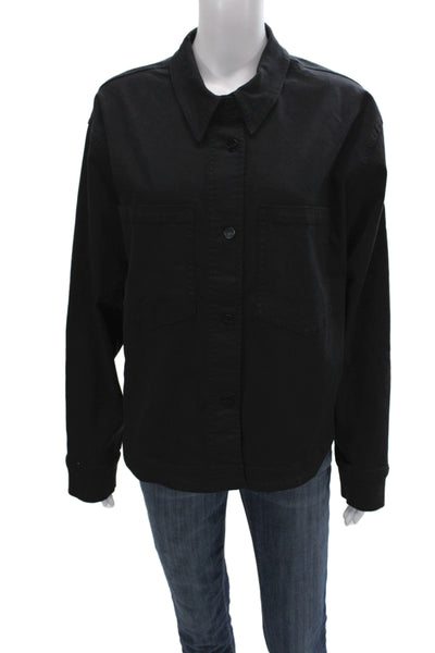 Renuar Unisex Black Collared Button Jacket Classic Long Sleeve Size XL