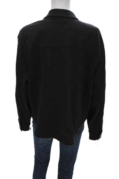 Renuar Unisex Black Collared Button Jacket Classic Long Sleeve Size XL