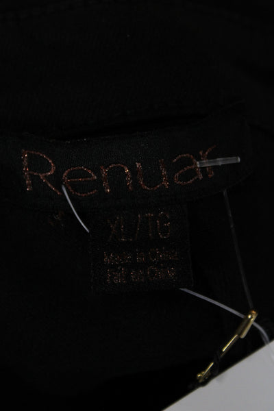 Renuar Unisex Black Collared Button Jacket Classic Long Sleeve Size XL