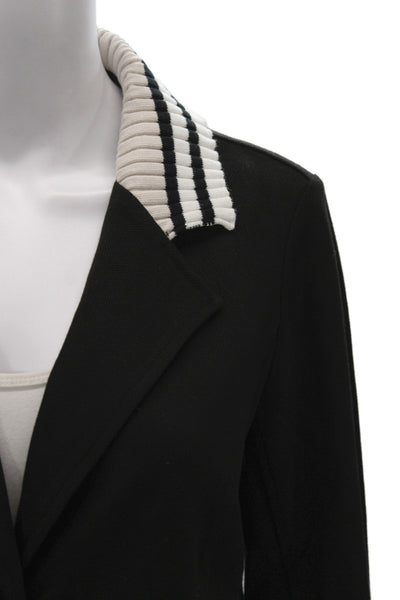 Renuar Womens Black Collared Button Blazer Classic Fall Size XL