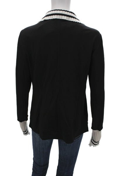 Renuar Womens Black Collared Button Blazer Classic Fall Size XL