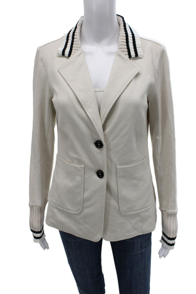 Renuar Womens Collared Beige Classic Button Long Sleeve Blazer Size 2XL