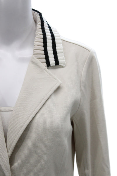 Renuar Womens Collared Beige Classic Button Long Sleeve Blazer Size 2XL