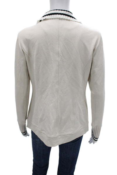 Renuar Womens Beige Collared Button Long Sleeve Classic Blazer Size XL