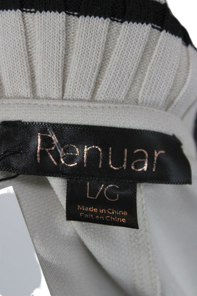 Renuar Women Beige Collared Button Blazer Long Sleeve Classic Size L