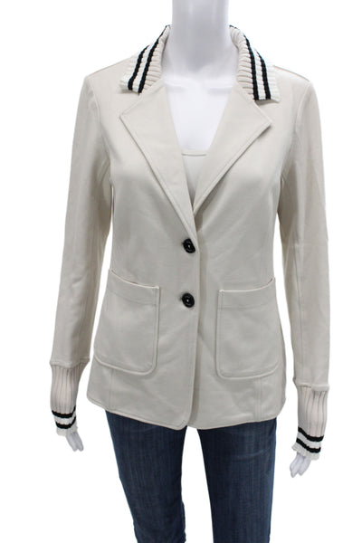 Renuar Women Beige Collared Button Blazer Long Sleeve Classic Size L