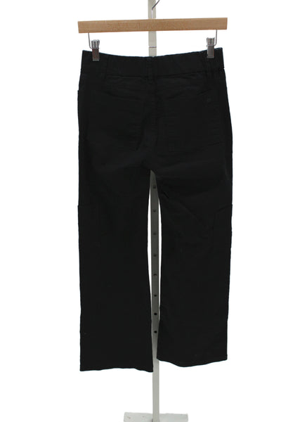 Flog Women Cargo Pants Black Button 98% Cotton 2% Lycra Inseam 32 Size 24