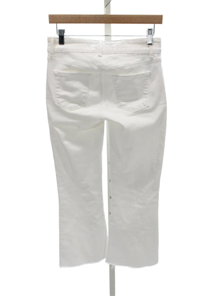J Brand Women Cropped Straight White Low Rise Jeans Size 27