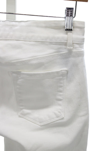 J Brand Women Cropped Straight White Low Rise Jeans Size 27