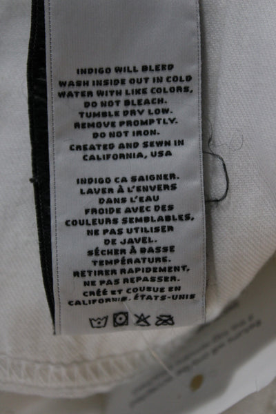 J Brand Women Cropped Straight White Low Rise Jeans Size 27