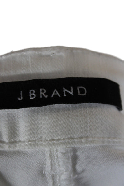 J Brand Women Cropped Straight White Low Rise Jeans Size 27
