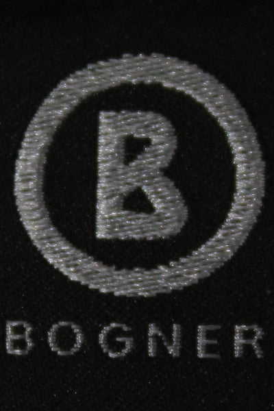 Bogner Womens Ringer Polo Collared Short Sleeve Dark Blue Cotton Size M