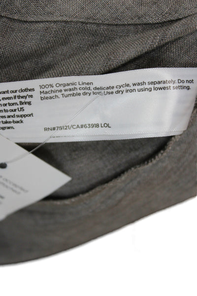Eileen Fisher Womens Straight Pencil Skirt Gray Linen Petite Size S