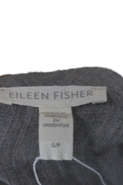 Eileen Fisher Womens Straight Pencil Skirt Gray Linen Petite Size S