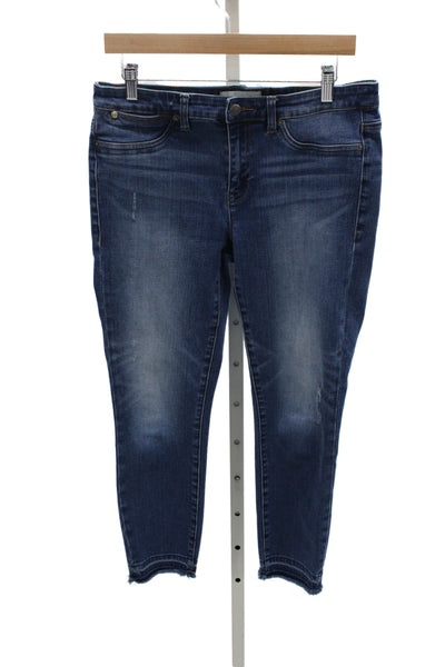 Henry & Belle Womens Ankle Cropped Dark Blue High Rise Jeans Size 30