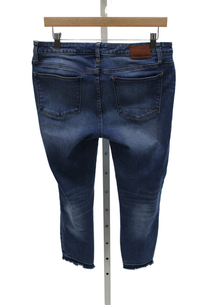 Henry & Belle Womens Ankle Cropped Dark Blue High Rise Jeans Size 30