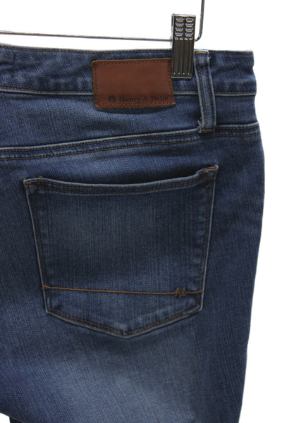 Henry & Belle Womens Ankle Cropped Dark Blue High Rise Jeans Size 30