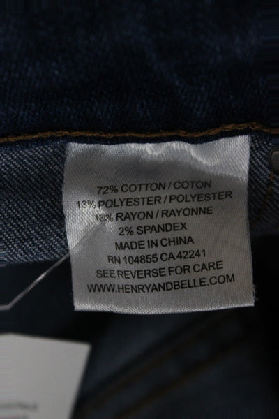 Henry & Belle Womens Ankle Cropped Dark Blue High Rise Jeans Size 30