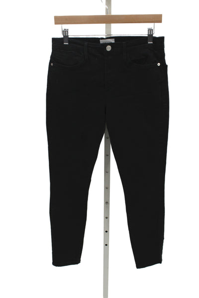 Frame Womens Skinny Ankle Black High Rise Jeans Size 30