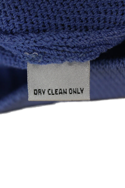 St. John Collection Womens Dress Pants Blue Wool Knit Size 12