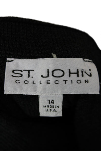 St. John Collection Womens Black Dress Pants Polyester Size 14