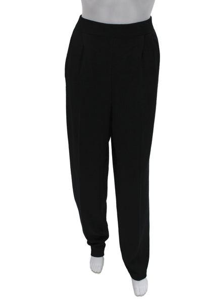 St. John Basics Unisex Dress Pants Black Polyester Size 12